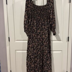 Maxi shirred dress